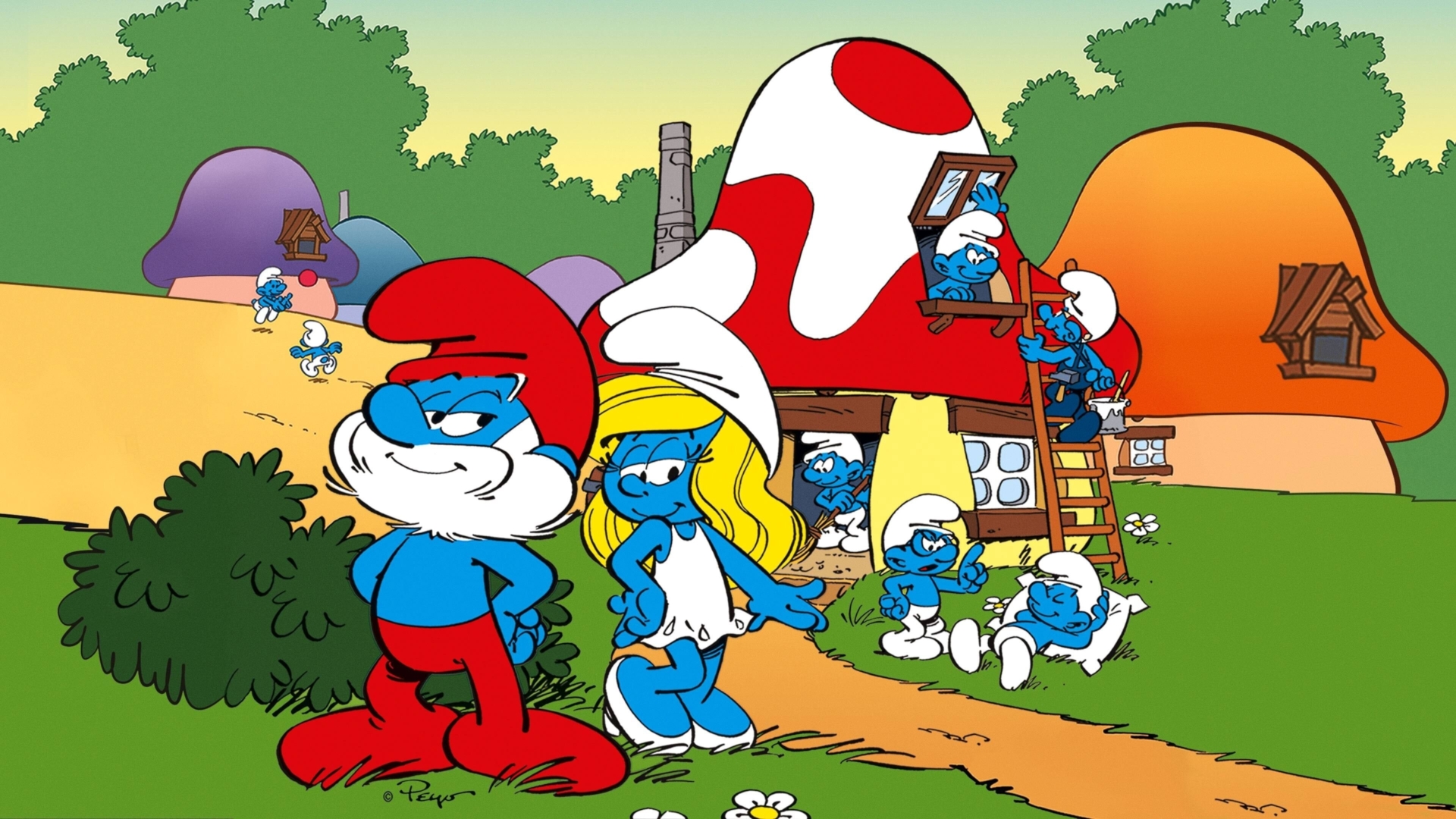 М/с "Смурфики", 1 сезон, 3 с. "Сила улыбки / Кот-повелитель". (Smurfs)