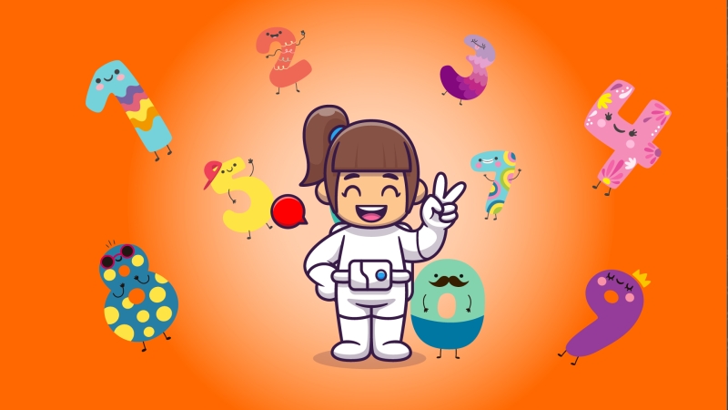 Цифры 1-9, счет, фигуры, цвета